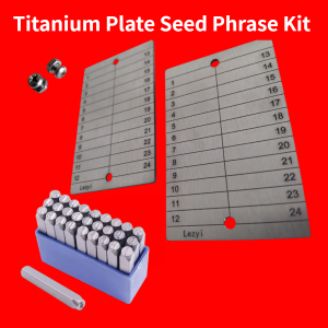 Titanium Plate Seed Phrase Kit DIY Crypto Wallet Recovery