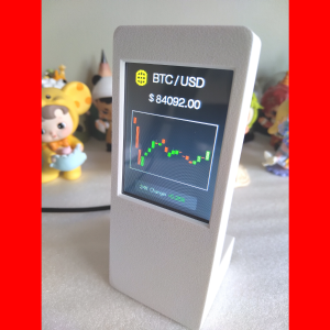 Lezyi Crypto Ticker 2.8 inch Bitcoin Price Ticker LIVE ETH BNB Solana Dogecoin