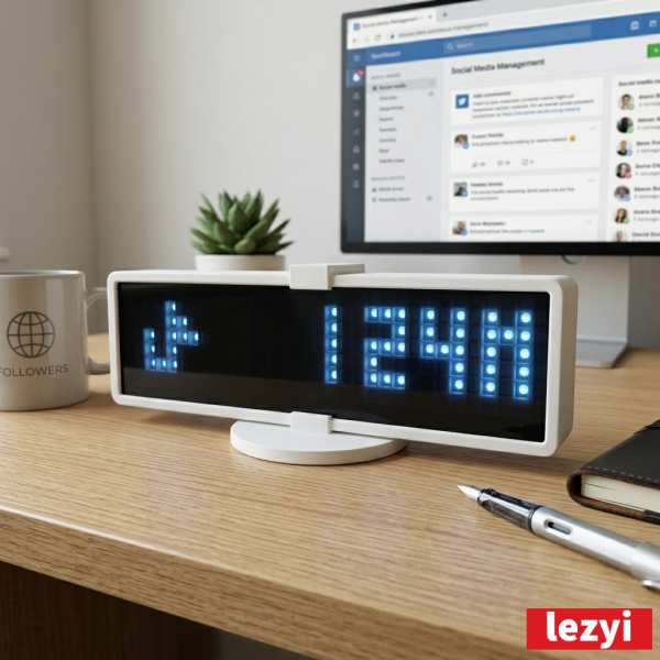 Follower Count Display Live Follower Counter for Social Platform Full Colour Pixel Display Counter